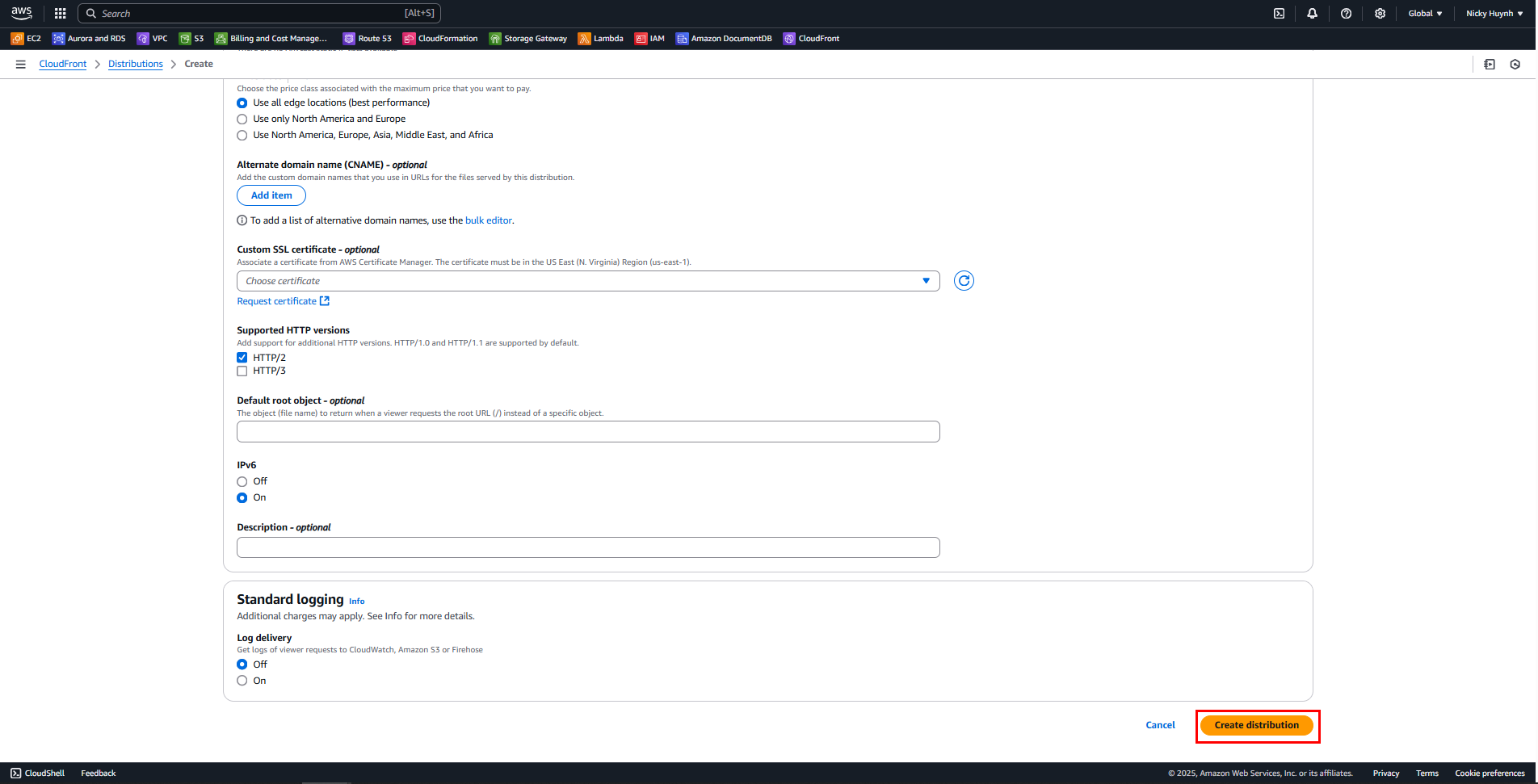 Create distribution